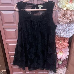 Flirty lace black baby doll dress